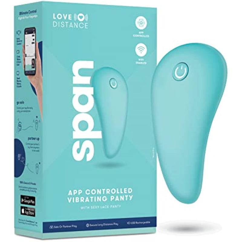 Span Vibrating Panty, App Controlled, Adult Sex Toys For Women, 20 Vibrating Modes, Wearable Vibrator, Sexual Pleasure Tools For Women, Clitoris Vibrator For Women Blue