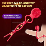 Penis Ring Adult Sex Toys - Silicone Adjustable Male Cock Ties For Erection Enhancing, Long Lasting Stretchy Penis Clamp Cock And Ball Ring For Men,With Cock Ties Clitoris Vibrator