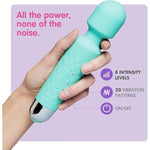 The Vibby Vibrator, a Quiet Running Water Resistant Wand Vibrator for her, Clitoris g-spot Stimulator Adult Sex Toy, USB Rechargeable, 20 Modes and 8 speeds, Made for discerning Women (Pink)