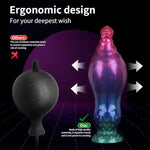 Sex Toys Butt Plug Anal Dildo, Huge Anal Inflatable Dildo Silicone with Suction Cup, Fantasy Monster Dildo Anal Trainer Stretcher Dilators for Women Men Couple 02