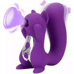 Dual Pleasure Squirrel Vibrator & Air-Pulse Clitoral Stimulator, Clitoral Sucking, Clit Vibrator, Pressure-Wave Technology, Waterproof, Rechargeable, Sex Toy Vibrator For Women (Purple)