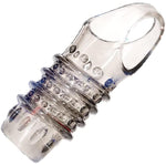 New Soft Realistic Sleeve Extender Sheath For Men Reusable Male Enhancement Extension Sleeve (Black-2Pcs)