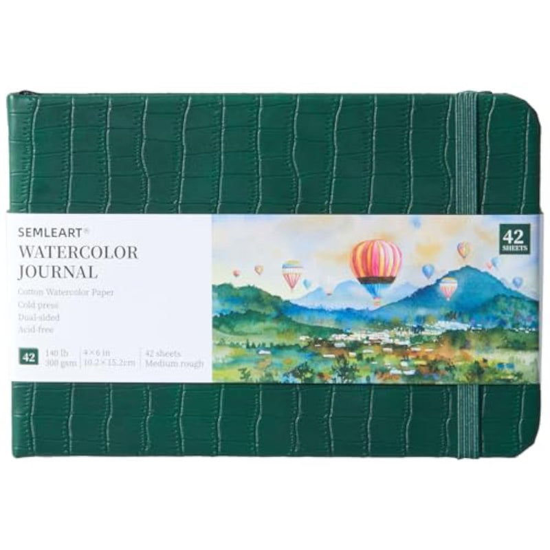 Watercolor Journal 4x6in 42 Sheets 140lb Cold Press Cotton Paper