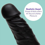 Lifelike Lover Vibrating Dildo - 8 Inch Realistic Dildo - Suction Cup With Wired Remote Control Vibrator For Women - 10 Vibration Functions - Adult Sex Toy - Black