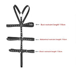 Goth Punk Sexy Womens Leather Full Body Harness, Bdsm Lingerie Harness Belt Arm Restraints & Handcuffs, Bdsm Bondage Restraints Kit For Adult Sex Game For Women Girls