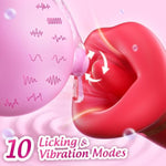 Vibrator Sex Toys For Women, 360° Tongue Rotating Clit Stimulator With 10 Vibrating & 3 Suction Modes, Rechargeable G Spot Vibrator & Nipple Toys, Whisper Quiet Waterproof Adult Toy For Her