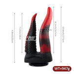 Monster Double-Ended Dildo + Heart Shaped Anal Butt Plugs