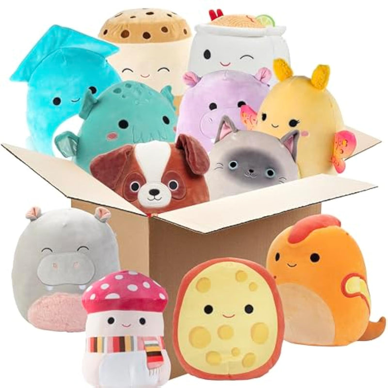 Mystery 10-Inch 3-Squish 2025 Value Pack - Get Three Large Official Jazwares Plush For Less - Collectible Soft & Squishy Stuffed Animal Toy - Gift Set For Kids, Girls & Boys