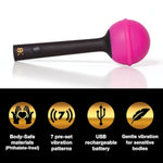 Premium Pink USB Rechargeable Vibrator for Women and Couples - Powerful Body Massager with 3 Speeds and 4 Pulsation Patterns