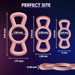 Silicone Cock/Penis Rings Set With 3 C-Ring Set - Helps Create Firmer And Thicker Erections - Side Tabs For Easy Removal And Adjustment Adult Sex Toys For Men Or Couple
