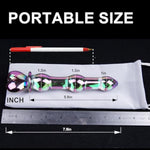 7 Inch Colored Glass Dildo Crystal Anal Plug, Fantasy Anal Bead Dildo Penis For G Spot Or P-Spot Stimulation, Heart Shaped Crystal Anal Butt Plug Massager Adult Sex Toy For Men And Women Couples