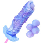 Liquid Silicone Made Creative Unique Design Ovipositor Dildo Anal Plug Tentacle Dildo With 5 Balls Octopus Fantasy Upgraded Hardness