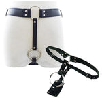 Men Leather Sexy Chastity Belt With Penis Ring Chastity Belt Adjustable Chastity Belt For Men' Penis Bondage Sexy Slave Bdsm Ties Sex Toys For Couples Extreme Sex