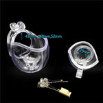 Egg Shape Male Chastity Cage With Invisible Lock, Penis Cage With Barbed Ring Fully Restraint Male Transparent Chastity Device(48Mm)