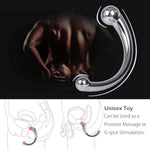 G-Spot Dildo, Stainless Steel Curved Dual Ended Fetish Plug, P-Spot G-Spot Stimulator For Anal Play Prostate Massage Masturbation Sex Toy For Couple