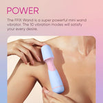 Femme Funn Small Vibrator Wand Massager - Womens Sex Toy Wand With 10 Powerful Vibration Modes - Waterproof, Aaa Battery-Operated, Single Button, Wireless Mini Vibrators With Flexible Head (Blue)