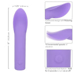 Dr. Laura Berman Rechargeable Flutter Waterproof Silicone Clitoral Vibrator Purple - Se-9730-30-2