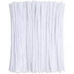 100 Pcs White Pipe Cleaners, 12 Inch Chenille Stems for DIY Crafts