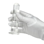 Glass Butt Plug Anal Trainer Prostate Massager Crystal G-Spot Dildo Cylinder Shaped Pleasure Wand For Women Men (M)