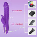 Thrusting Rabbit Vibrator for Women Sex Toys Clitoral Dildo G Spot Vibrators with 30 Powerful Modes Waterproof Vibrating Adult Wand Massager for Women Vibrator Dildos Adult Toys for Couples