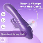 G Spot Rabbit Vibrator, Dual Motors Rechargeable Silicone Dildos Sex Toys For Women With Super Strong Vibration Ip68 Waterproof Vibrator Wand Massager For Her Bpa-Free Adult Toys