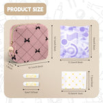 First Period Kit for Teen Girls, Bow Tie Corduroy Cute Sanitary Napkin Storage Bag, Menstrual Pad Bag Tampon Holder for Purse, First Period Gifts (Bow Tie)