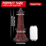 Monster Dildo Thick Knotted Penis For Women, 9.25Inch Long Dragon Dildo Red Silicone Anal Dildos Butt Plug With Suction Cup For Couples