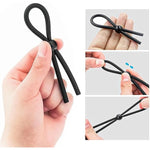 Adjustable Cock Ring Set Male Sex Toy 3Pcs Silicone Penis Rings Rope For Delayed Ejaculation Harder Erection Bdsm Sex Toys For Penis Bondage Couple Sex