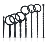 Sex Toys - Catheters & Sounds Male Stainless Steel Penis Dilator Urethal Rod Urethral Obstruction Cock Expansion Stimulation Plug Anal Plugs For Men, Couples Sm Sex Toys (Silicone 8-Piece Set)