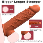 Reusable Penis Sleeve Sex Toys For Men, Realistic Silicone Cock Extender Cock Sleeve, Penis Enlarger Erection Enhancement Male Sex Toys, Soft Penis Extender With Penis Ring Adult Toys For Couples