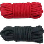BDSM Bondage Rope Set for Couples - 2 Pcs 10M Premium Cotton Shibari Ropes in Red and Black