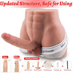 Brown Male Sex Doll For Women Gay Sex Toys Torso Dildo Torso Sex Toy Gay Sex Doll With Brown Penis, Tight Anal, Woman Sex Doll Riding Sex Toy Male With 8In Dildo Sex Ass 17Lb