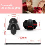 Tongue Fixed Bondage Ball Gag For Sex Set, Open Mouth Silicone Ball & Blindfold Eye Mask, Restraints Sex Gag Mouth Plug Adjustable Extreme For Fetish Play Bondage Bdsm Sm Adult Sex Toys (Red)