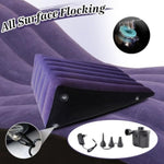 Sex Wedge Position Pillows Set With Electric Inflator, Inflatable Sex Aids Cushions For Adult Couples, Triangle Sex Furniture Toys For Bed Games