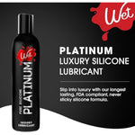 Platinum Silicone-Based Personal Lubricant | Ultra Smooth, Super Slick, Hypoallergenic, Long-Lasting Performance, Waterproof Formula| Lube For Men, Women & Couples, 4.2 Fl Oz