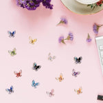 100 Pcs Mini Resin Butterfly Charms, 10 Styles for Dollhouse, Nail Art & DIY Crafts