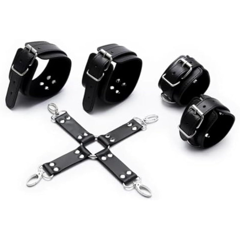 Bdsm Sex Bondage Set With Handcuffs Thigh Cuffs Sm Restraints Cross Buckle With Cuffs Adult Erotic Sex Toys Sm Games Sex Toys For Couples Restraints