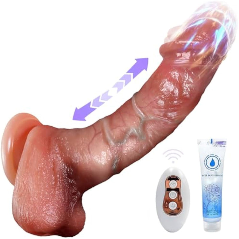 G Spot Dildo Sex Toys Vibrator - 8.26" Realistic Dildo Penis For Vagina And Anus, Female Vibrators With 10 Thrusting Vibration Heating Remote Control Adult Toy Sex Vibrating Dildo Women Couple