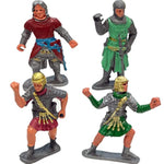 Liberty Imports 8 PCS Medieval Knight Figures - Toy Soldiers Free-Standing Figurines with Realistic Details, Medieval Party Decorations and Cake Toppers, Knight Party Favors for Kids