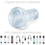 Clear Extended Men'S Penis Pump Sleeve Dildo Sleeve Realistic Vaginal Sleeve Male Enhancement Replacement Sealing Cap Extended Pump Cover Thickened Pocket Pocket Cat