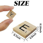 1000PCS Wooden Letter Tiles Alphabet Set for Crafts and Games, Replacement Tiles for Crossword Game
