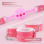 11Pcs Bdsm Kit Bondage Restraints Set + Bdsm Bondage Tape Set
