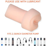 Men'S Penis Pump Sleeve Masturbator Sleeve Realistic Vagina Sleeve Replacement Sealing Cap Extended 2.5 Inch Cylindrical Large Penis Pump Sleeve Male Enhancement For Stronger And Harder Erections