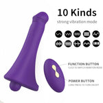 Dual Penetration Vibrator with Remote Control and Strap On Design for Couples