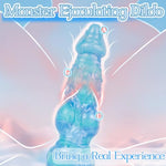 9.2" Ejaculating Knot Dildo Monster Squirting Dildo with 2 Big Knots, Anal and Vaginal Sex Toy with Suction Cup for Hands Free Play, G Spot Adult Sex Toy for Couples Women Men