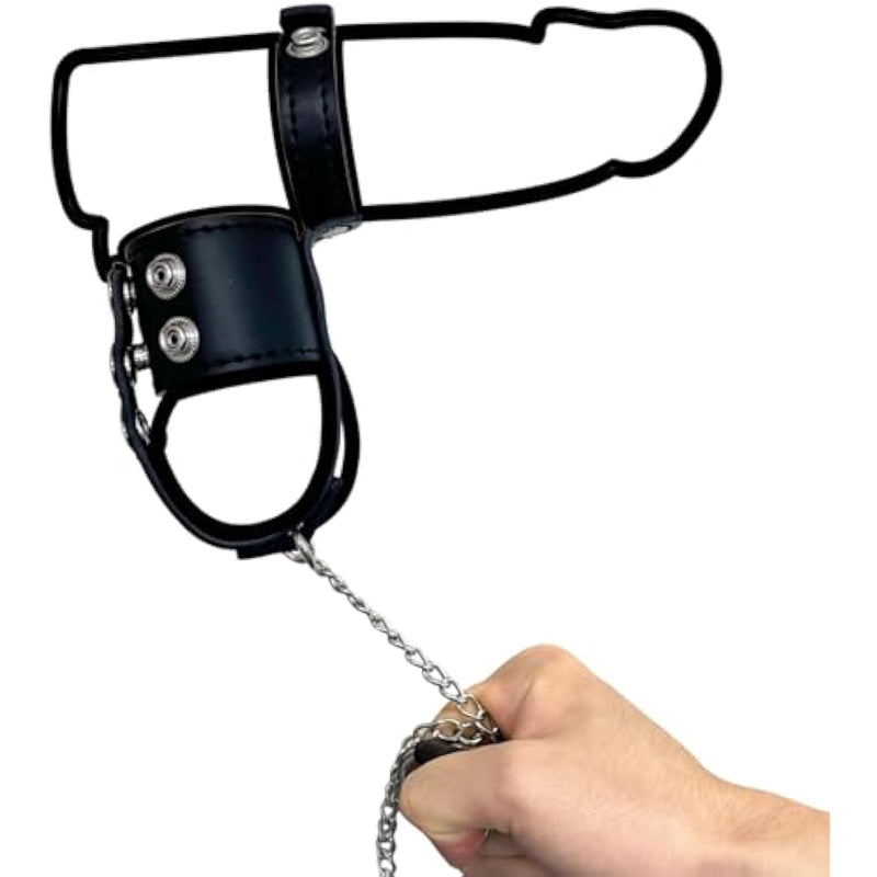 Leather Male Chastity Belts Testicle Toys Testicles Crusher Stretcher Stretching Cock Ring Scrotum Scrotal Bondage Accessories Gear Cock And Ball Torture Bdsm Restraints Games Toys For Men Couples