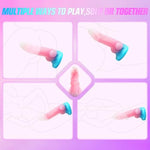 Small Dildo Fantasy Monster Dildo, 6.29 Inch Beginner Silicone Dildo With Luminous Pink, Strap On Dildo Realistic Dildos, Anal Plug G Spot Adult Sex Toy For Men Women And Couples