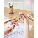 3D Wooden Sakura Flower Puzzle, DIY Artificial Flower Craft & Home Decor Kit