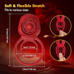 Vibrating Cock Ring,Pleasure Penis Ring Vibrator Couples Adult Sex Toys For Women Men,Adult Toys For Men Women, Medical Silicone Couples Sex Toys (Rose)