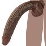 17.7 Inch XXL Black Realistic Monster Dildo for Advanced Men & Women - Extra Long Huge Anal Toy with Suction Cup